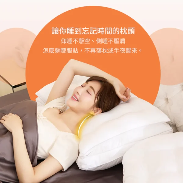 【洗楽】雙層護頸解壓豆腐枕 枕頭 枕芯：圖片 4